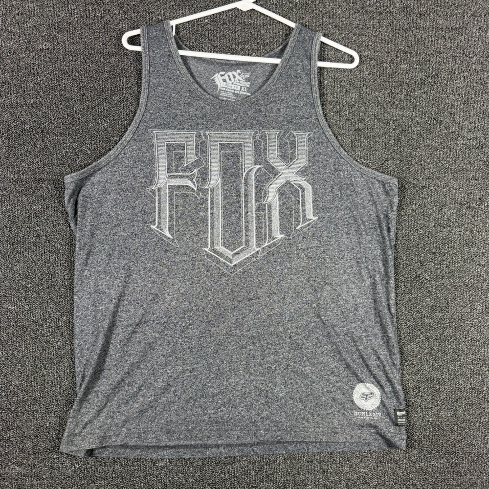 Fox Racing Mens Slim Fit Graphic Tank Top Charcoal Gray XL Ultimate Premium Tee